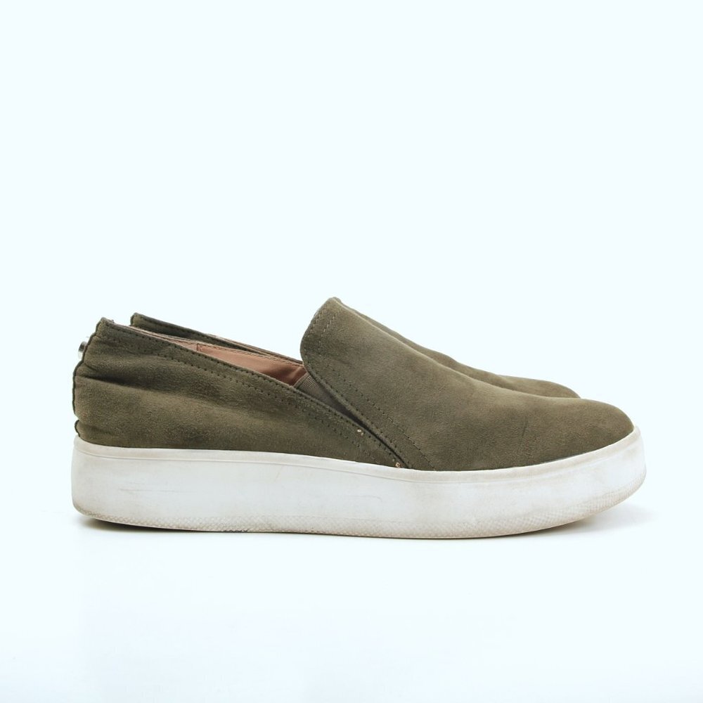 Steve Madden Zayna Suede Slip Ons in Green Women Size 9.5